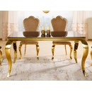 Стол обеденный SIGNAL PRINCE черный/золотой 150/90